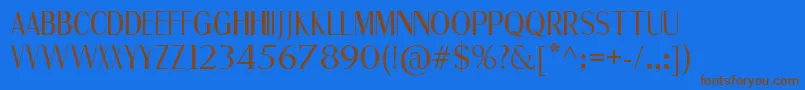 FineSans Font – Brown Fonts on Blue Background