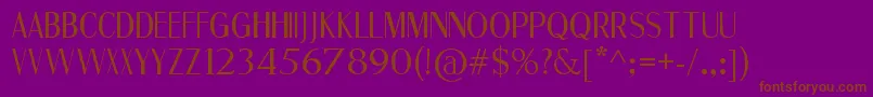 FineSans-fontti – ruskeat fontit violetilla taustalla