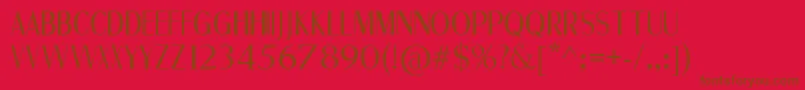 Czcionka FineSans – brązowe czcionki na czerwonym tle