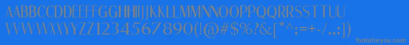 FineSans-fontti – harmaat kirjasimet sinisellä taustalla