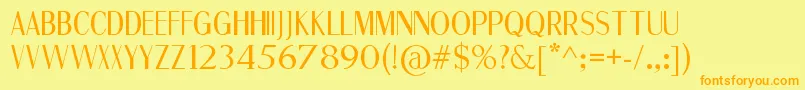 FineSans-fontti – oranssit fontit keltaisella taustalla