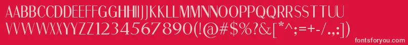 FineSans Font – Pink Fonts on Red Background