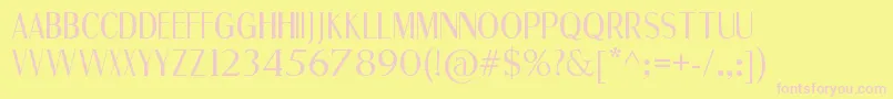 FineSans Font – Pink Fonts on Yellow Background