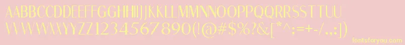 FineSans-fontti – keltaiset fontit vaaleanpunaisella taustalla