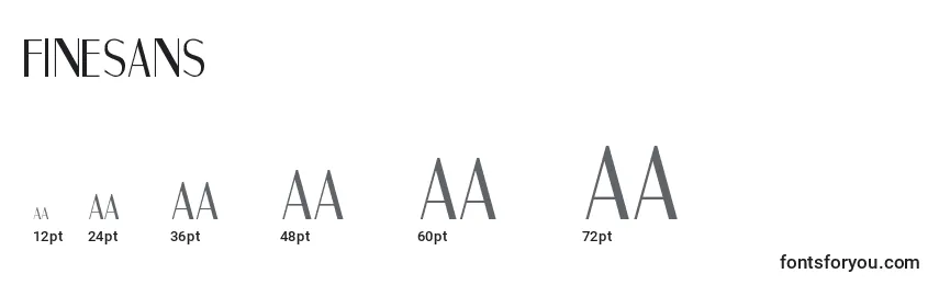 FineSans Font Sizes
