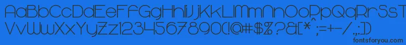 MajoramBold Font – Black Fonts on Blue Background