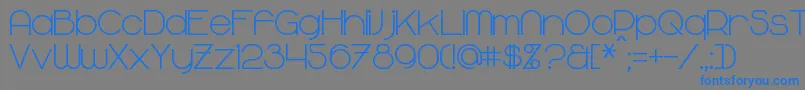 MajoramBold Font – Blue Fonts on Gray Background