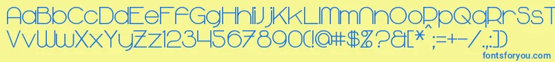 MajoramBold Font – Blue Fonts on Yellow Background