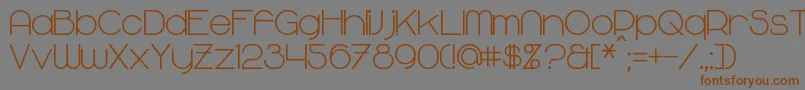 MajoramBold-Schriftart – Braune Schriften auf grauem Hintergrund