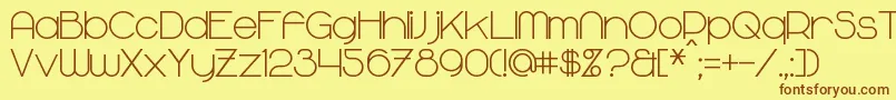 MajoramBold Font – Brown Fonts on Yellow Background