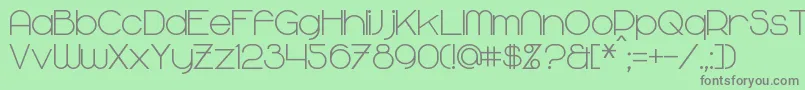 フォントMajoramBold – 緑の背景に灰色の文字