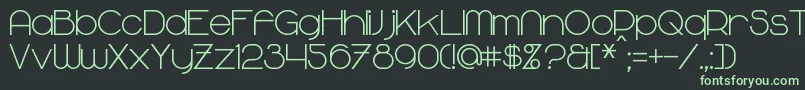 MajoramBold Font – Green Fonts on Black Background