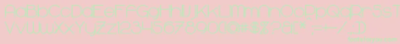 MajoramBold Font – Green Fonts on Pink Background