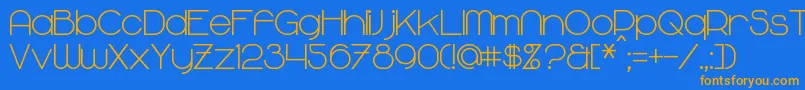 MajoramBold Font – Orange Fonts on Blue Background