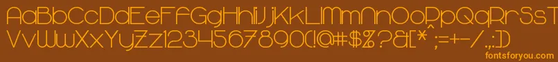 MajoramBold Font – Orange Fonts on Brown Background