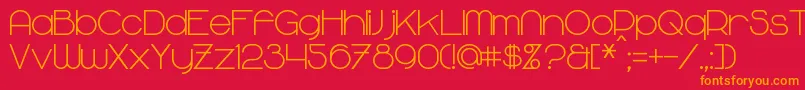 MajoramBold Font – Orange Fonts on Red Background
