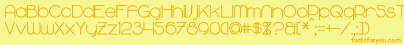 MajoramBold Font – Orange Fonts on Yellow Background