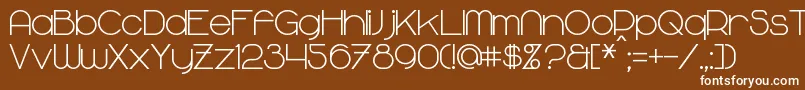 MajoramBold Font – White Fonts on Brown Background