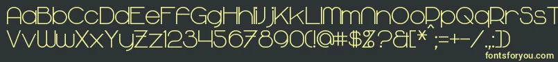 フォントMajoramBold – 黒い背景に黄色の文字