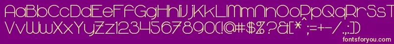 MajoramBold Font – Yellow Fonts on Purple Background