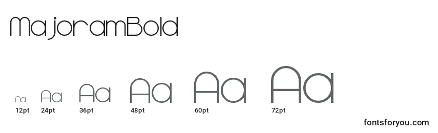 MajoramBold Font Sizes
