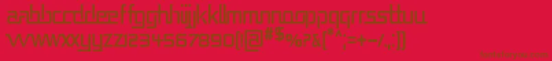 Czcionka RepublikaCnd – brązowe czcionki na czerwonym tle