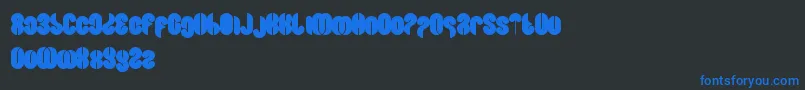 BlowingBubble Font – Blue Fonts on Black Background