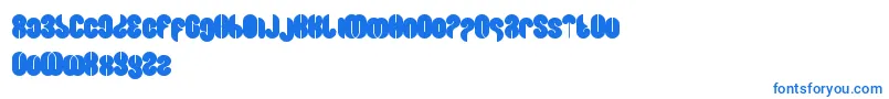 フォントBlowingBubble – 白い背景に青い文字