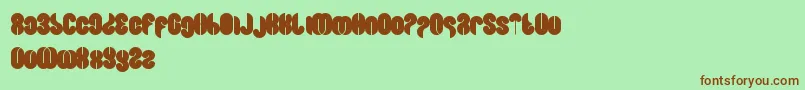 fuente BlowingBubble – Fuentes Marrones Sobre Fondo Verde