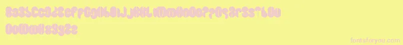 BlowingBubble Font – Pink Fonts on Yellow Background