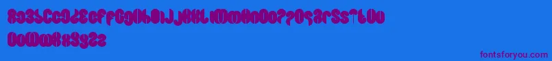 BlowingBubble-fontti – violetit fontit sinisellä taustalla