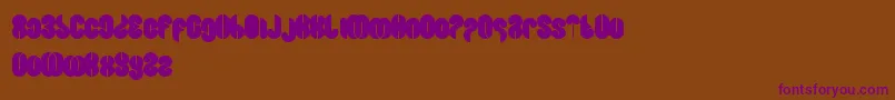 BlowingBubble Font – Purple Fonts on Brown Background