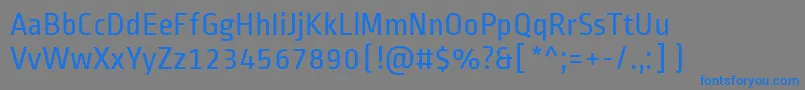 Fonte RopasansRegular – fontes azuis em um fundo cinza