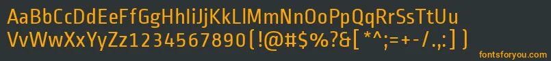 Шрифт RopasansRegular – оранжевые шрифты на чёрном фоне