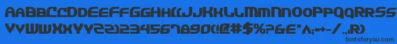 Jannv2b Font – Black Fonts on Blue Background