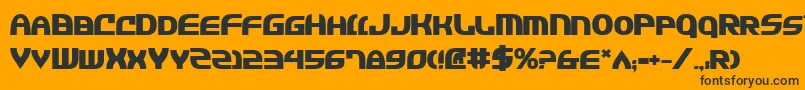 Jannv2b Font – Black Fonts on Orange Background