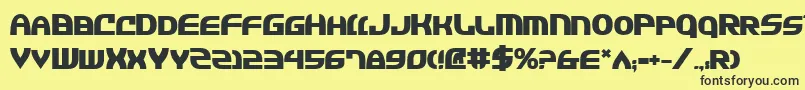 Jannv2b Font – Black Fonts on Yellow Background