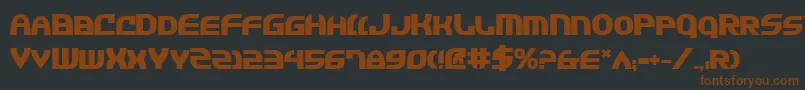 Шрифт Jannv2b – коричневые шрифты на чёрном фоне