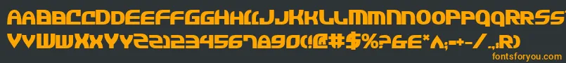 Jannv2b Font – Orange Fonts on Black Background