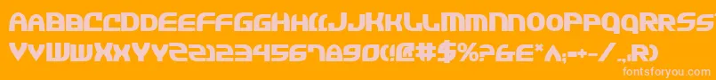 Jannv2b Font – Pink Fonts on Orange Background