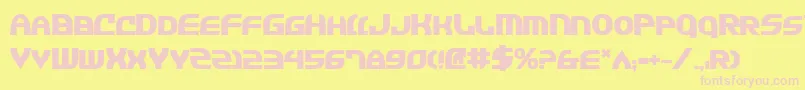 Jannv2b-Schriftart – Rosa Schriften auf gelbem Hintergrund