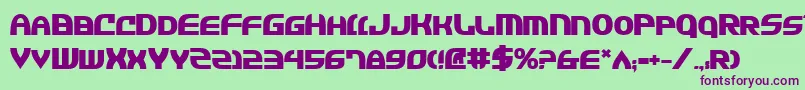 Jannv2b Font – Purple Fonts on Green Background