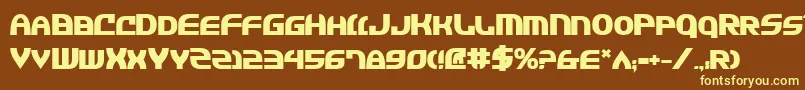 Jannv2b-fontti – keltaiset fontit ruskealla taustalla
