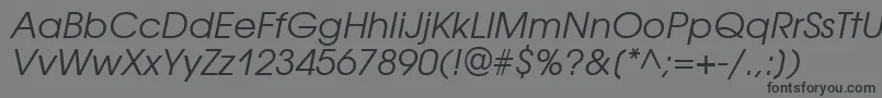 AvantgardegothicattItalic Font – Black Fonts on Gray Background