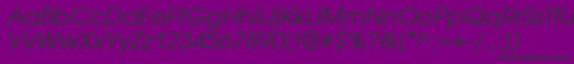 AvantgardegothicattItalic Font – Black Fonts on Purple Background