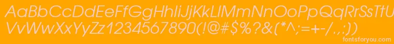 AvantgardegothicattItalic Font – Pink Fonts on Orange Background