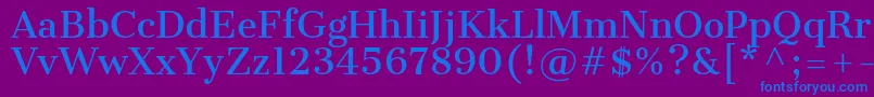 CantataoneRegular Font – Blue Fonts on Purple Background