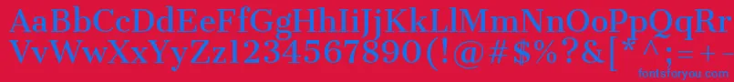 CantataoneRegular Font – Blue Fonts on Red Background