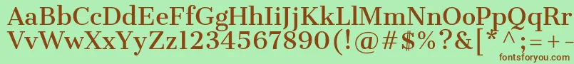 CantataoneRegular Font – Brown Fonts on Green Background