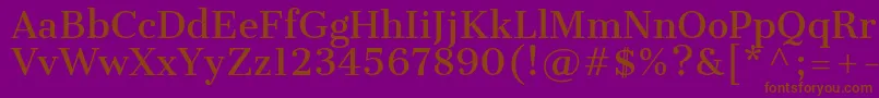 CantataoneRegular Font – Brown Fonts on Purple Background